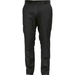 Mens Slim Fit Flat Front Pants Black Front